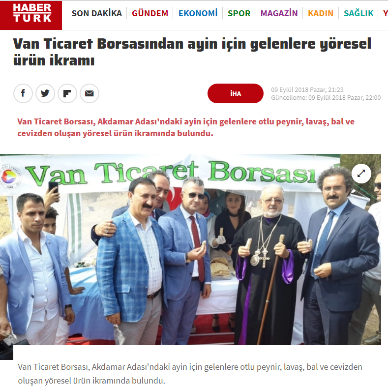 VAN TİCARET BORSASINDAN AYİN İÇİN GELENLERE YÖRESEL ÜRÜN İKRAMI