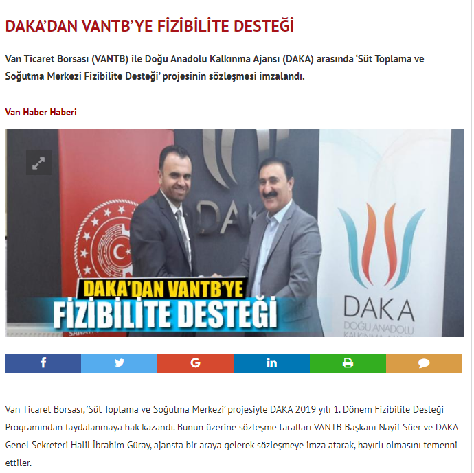 DAKA'DAN BORSAMIZA FİZİBİLİTE DESTEĞİ