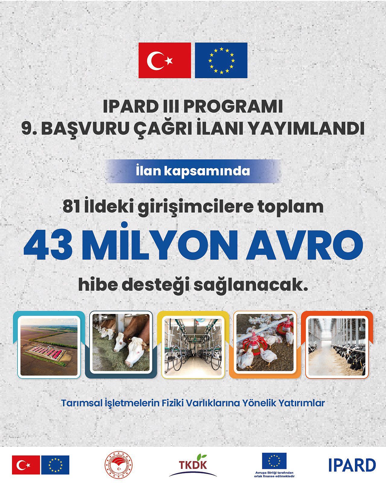 IPARD III Programı 9. Başvuru Çağrı İlanı Yayımlandı