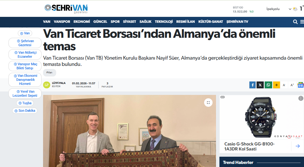 Van Ticaret Borsası’ndan Almanya’da önemli temas