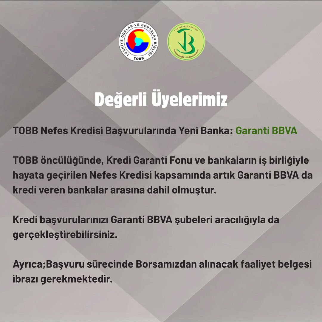 Üyelerimize Duyurulur!