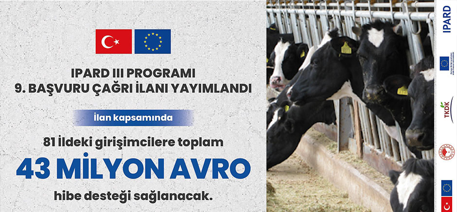IPARD III Programı 9. Başvuru Çağrı İlanı Yayımlandı