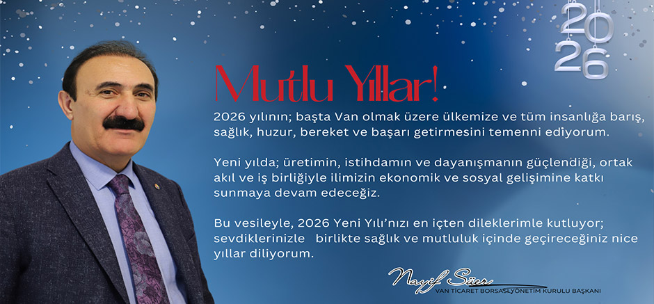 VAN TB Başkanı Nayif Süer den yeni yıl mesajı